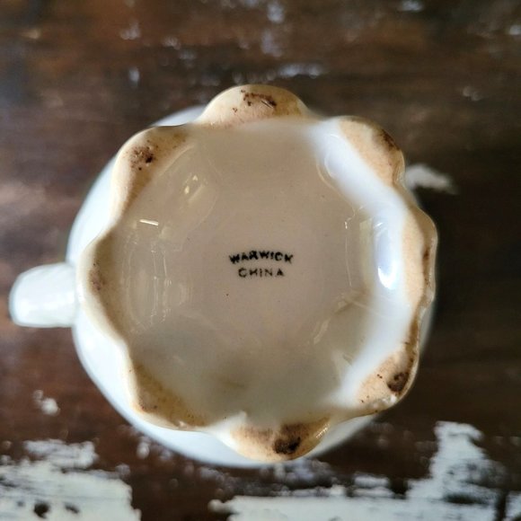 Antique Warwick China Creamer /Small Pitcher, Country Cottage, Farmhouse *Repair - Picture 10 of 10